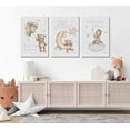 thumbnail image 2 of Teddy Bear WallCute Little Bears Wall Decor Slepping Teddy Bears Posters Prints Moon Star Cloud Neutral Nursery Canvas Pictures for Kid's Room or Bedroom Paintingd, 2 of 6