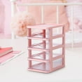 thumbnail image 4 of CHUANK Clear Plastic Box 5-Tiers Clearance Desktop Drawer Storage Multi-Tiers Drawer Plastic Office Storage Box Office Supplies Transparent Storage Rack With Drawers White, 4 of 4