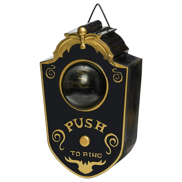 Timbre de Halloween, timbre de casa embrujada con globo ocular animado con sonido espeluznante, timbre de Halloween con ojo iluminado