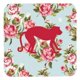 thumbnail image 1 of ""Caroline'S Treasures Bb1128-Rs-Bu-Fc Monkey Shabby Chic Blue Roses Posavasos De Espuma (Juego De 4) 3.5"""" H X 3.5""" W Multicolor"", 1 of 1