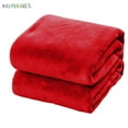 thumbnail image 4 of BadPiggies Super Soft Coral Fleece Warm Throw Blanket Lightweight Fuzzy Plush for Couch Sofa Bed Chair (40" x 55", Red), 4 of 6