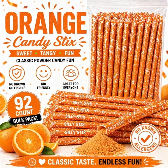 Michele's Pantry Brand Pixy Silly Stix Candy Orange 92 Count