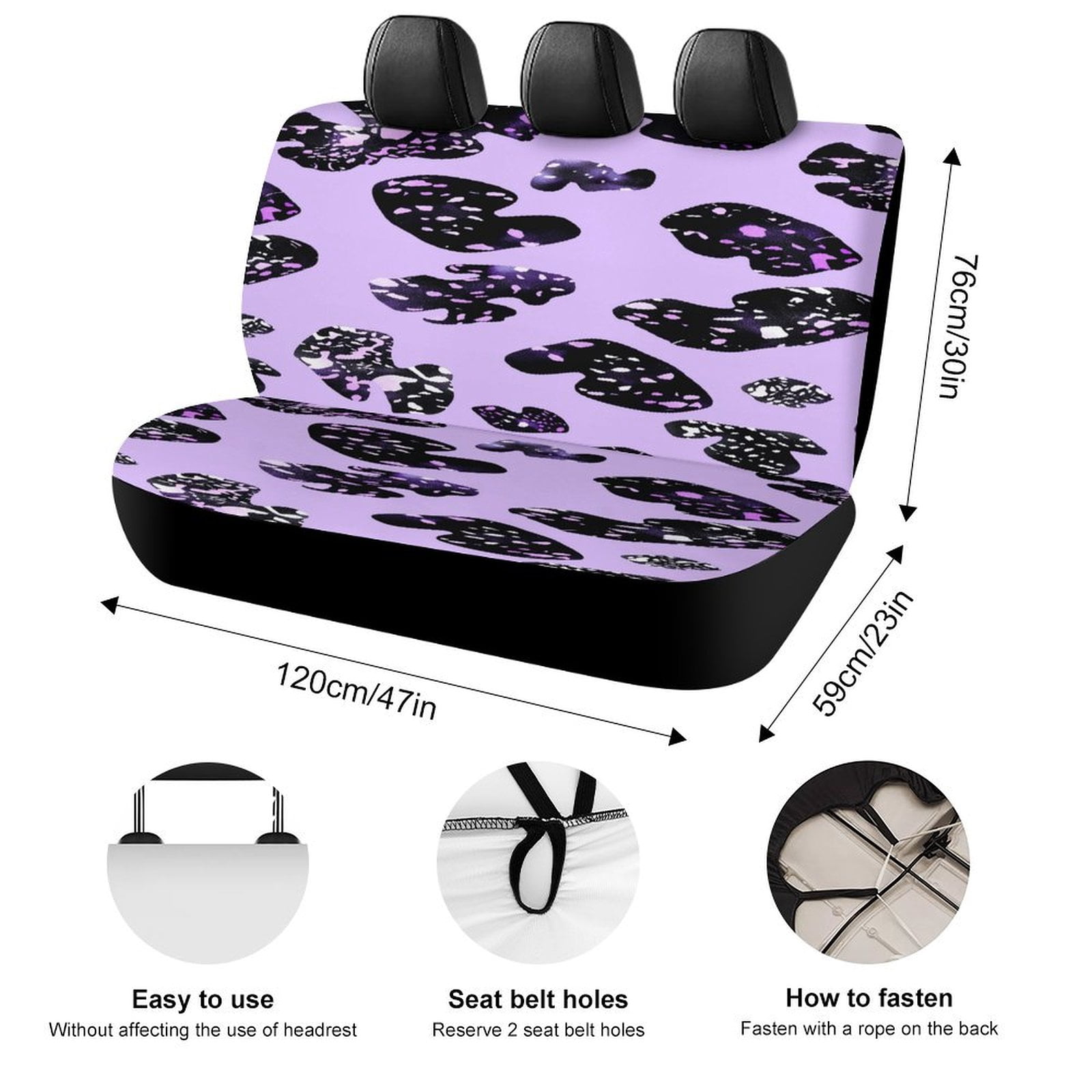 Animal Print Patterns Print Car Accessories Car Rear Seat Covers Fashion Auto Back Seat Protector Decoration Universal Auto Interior