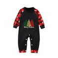 thumbnail image 3 of Odeerbi Matching Family Christmas Pajamas Sets Baby Plaid Romper Jumpsuits Xmas Patchwork Printed Loungewear Round Neck 2024 Long Sleeve Homewear Sleepwear Jammies for Baby, 3 of 5