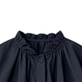 thumbnail image 5 of Girls Ruffled Collar Light Windbreaker Puff Long Sleeve Button Casual Jacket with Lace Trim Toddler Coats for Girls Outerwear, 5 of 9