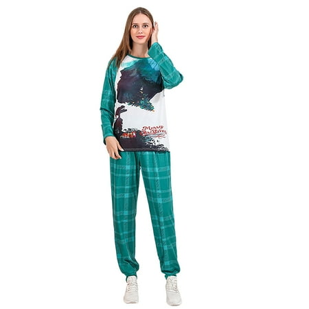 

Ydkzymd Christmas Family Pajamas Christmas Printed Matching Pajamas Sets Long Sleeve Top And Pants Pj S Sleepwear