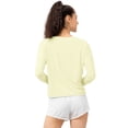thumbnail image 3 of Women's UPF 50+ UV Shirts, Long Sleeve Workout Shirt, Outdoor Gym Hiking Quick Dry Tops,Yellow,S, 3 of 8