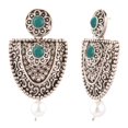 thumbnail image 5 of Efulgenz Indian Oxidized Jewelry Boho Vintage Tribal Antique Crystal Dangle Faux Pearl Drop Statement Earrings for Women, Green, 5 of 5