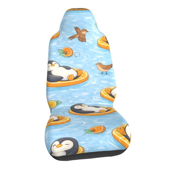 Cute Penguin Summer Car Seat Covers Stretch Car Seat Protectors Universal Fit