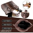 thumbnail image 4 of HMSHA Women Purse Satchel Bag Long Crossbody Classy Tote Bag Top Handle Vegan Leather Ladies Handbags Embossed Pattern, 4 of 8