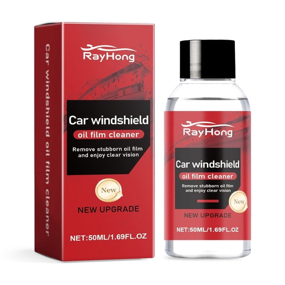 Automotive Glass Decontamination Cleaner - High-Strength Oil & Film Remover for Crystal Clarity