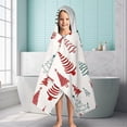 thumbnail image 6 of Multicolor Christmas Tree Pattern Hooded Bath Towel，60"x35" for Ages 3 To 12 Kids, Quick Dry Lightweight Soft Microfiber Hood Beach Towel Cover Up for Kids, 6 of 7