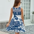 thumbnail image 6 of Blue Willow Chinoiserie Blue And White Porcelain Inspiration Sleeveless Dress Women Summer Evening Dresses Ladies Sundress, 6 of 7