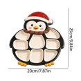 thumbnail image 3 of Wooden Christmas Penguin Platter Boards Holiday Tray Serving Dish Wood Decorative Christmas Cookie Plate Hostess Gifts Ideas Festive Veggie Snack Trays Xmas Decor Food Cheese Board, 3 of 6