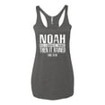 thumbnail image 2 of Wild Bobby Noah Was A Conspiracy Theorist Inspirational/Christian Women Tri-Blend Racerback Tank Top, Premium Heather, Small, 2 of 5