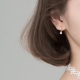 thumbnail image 3 of Sterling Silver Small Love Heart Huggie Hoop Earrings for Women Tiny CZ Heart Hoop Earrings Huggie Valentines Day Earrings, 3 of 10