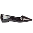 thumbnail image 4 of XY London Womens Maci Patent Faux Leather Square Toe Ballerina Flats, 4 of 5