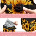 thumbnail image 4 of Sunflower seamless printing Foldable Car Trash Can with Lid, Leak-Proof Hanging Storage Bag - Car Trash Bin, Mini Trash Can, 4 of 6