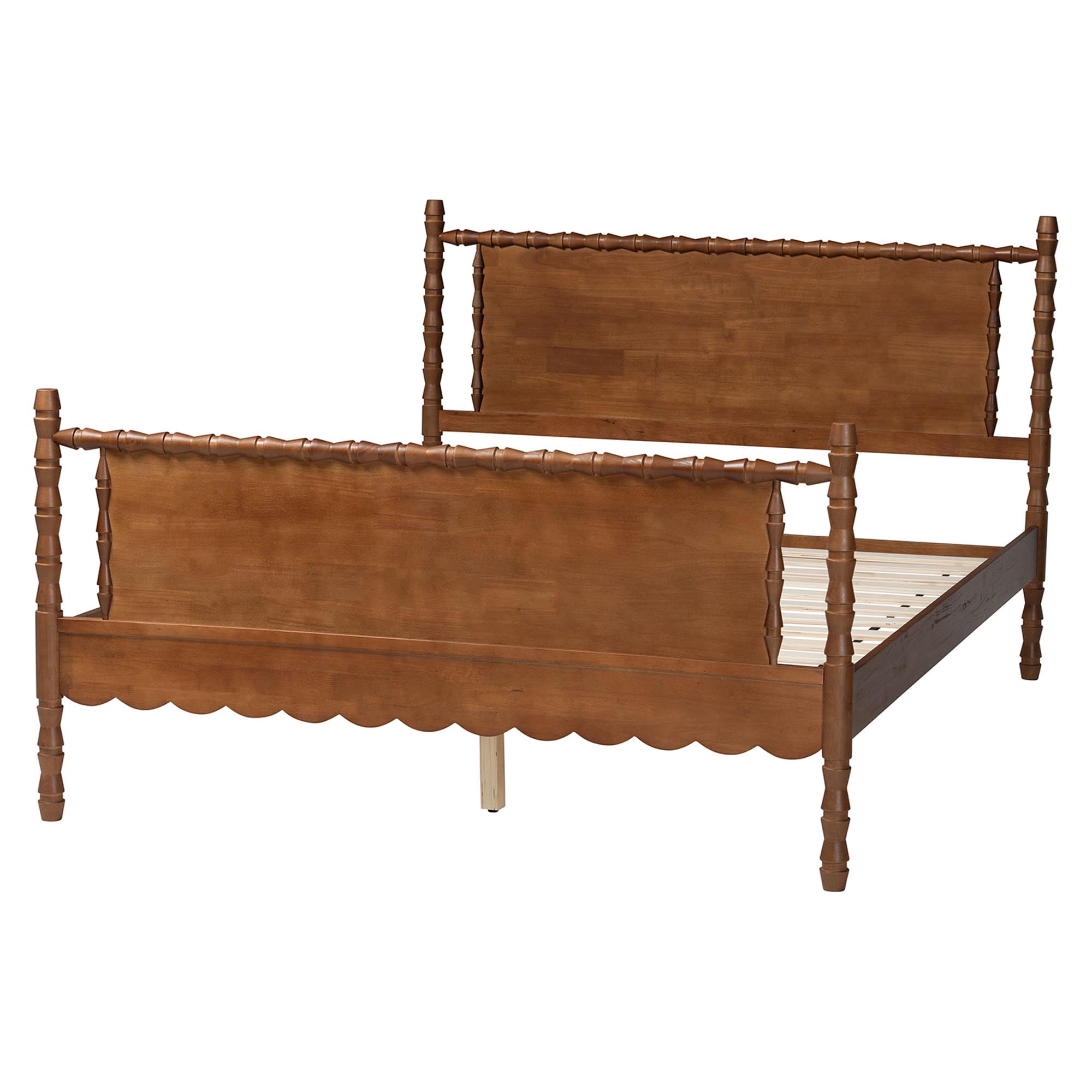 Baxton Studio Danette Modern Platform Bed, Queen, Walnut Brown