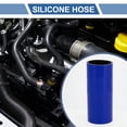 thumbnail image 2 of Unique Bargains 1 Set 54mm/2.13" ID 150mm/5.91" Length 0 Degree Blue Black Silicone Hose with Clamps Coolant Hose Universal, 2 of 7