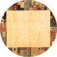 thumbnail image 1 of Ahgly Company Indoor Round Solid Brown Modern Area Rugs, 4' Round, 1 of 4