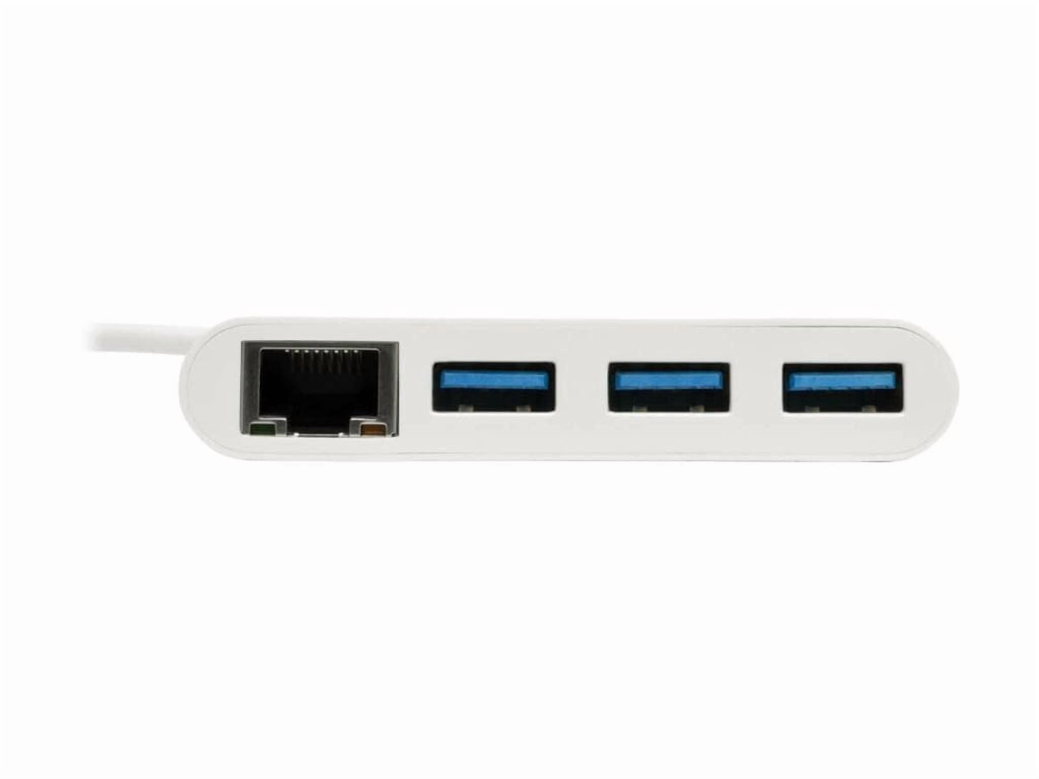 Tripp Lite 3-port Usb-c To Usb-a Hub Portable W/ Gigabit Ethernet Port Rj45 - Hub - 3 X Usb 3.1 - Desktp