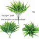 thumbnail image 2 of 6 piezas de plantas artificiales, arbustos verdes de plástico falsos, arbustos, plantas de plástico resistentes a los rayos UV, pasto de trigo para decoración de interiores y exteriores del hogar y e, 2 of 5