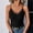 Black, variant on Vivianyn HD Women's Lace Trim V Neck Ribbed Bodysuit, Sleeveless Cami Bodysuit for Daily Wear,Black,Size S-XXL