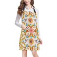 thumbnail image 1 of HATIART Royal Gold Floral Pattern and Humming Birds Painting Unisex Adjustable Bib Apron with Pockets for Women Men Girls Chef for Cooking Baking Gardening Crafting, 1 of 2