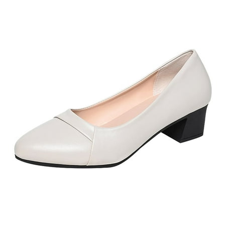 

TOYFUNNY Womens Thick Heel Solid Color Casual Sneakers