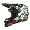 O'Neal 3 SRS Scarz MX Offroad Helmet Black/White/Red XXL
