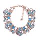 thumbnail image 1 of Qarigey Exquisito collar tipo babero con diamantes de imitación indios, Collar grande de lujo con diamantes de imitación para mujer Ropa, zapatos y accesorios Miscelánea Azul cristal, 1 of 6