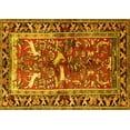 thumbnail image 1 of Ahgly Company Indoor Rectangle Animal Yellow Traditional Area Rugs, 2' x 5', 1 of 4