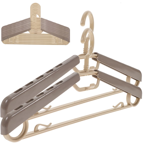 CRILSTYLEO Heavy Duty Expandable ABS Hangers Coffee for Organizing Clothes