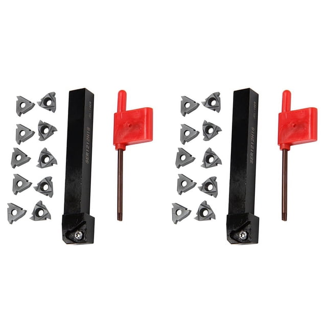 2Pc Ser1212H16 Soporte de Barra Aburrida de Cnc 20Pcs 16Er Ag60 Torneado Inserta con Llave para Conjunto de Herramientas de Torneado