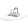 thumbnail image 2 of vidaXL Floating Corner Shelf White 35x35x3.8 cm MDF, 2 of 5