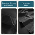 thumbnail image 6 of Casa Platino 100% Egyptian Cotton Sheets King Size Bed Set – Buttery Soft & Silky Sateen Weave for Winter Sleep Comfort, Snug Fit 15" Deep Pocket, Hotel Comfort at Home – Black, 6 of 8