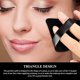 thumbnail image 5 of Zhuge 12 piezas de borlas para polvos faciales triangulares para maquillaje en polvos sueltos, esponja suave para base de maquillaje，herramienta de maquillaje en seco y húmedo (negra, pequeña), 5 of 5