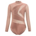 thumbnail image 3 of TiaoBug Girls' Gymnastics Bodysuit Acrobatics Ballet Unitard Tumbling Sports Dance Workout Wear Dusty Pink 6, 3 of 7