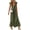 Army Green, variant on Women's Summer Casual Maxi Dresses Cap Sleeve V Neck Smocked Long Pockets Party Sundress Vacation Outfits