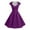 Purple, variant on Jamsmile Womens Rockabilly Dress Vintage 1950s Solid Color Swing Party Dresses Casual Party Pure Color Zipper Maxi Dresses