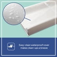 thumbnail image 4 of Sealy Baby Soybean Comfort Cambiador de pañales lavable contorneado impermeable de 3 lados para tocador o mesa, superficie y espuma duraderas y fáciles de limpiar, fabricado en EE. UU., blanco, 32 x 1, 4 of 4