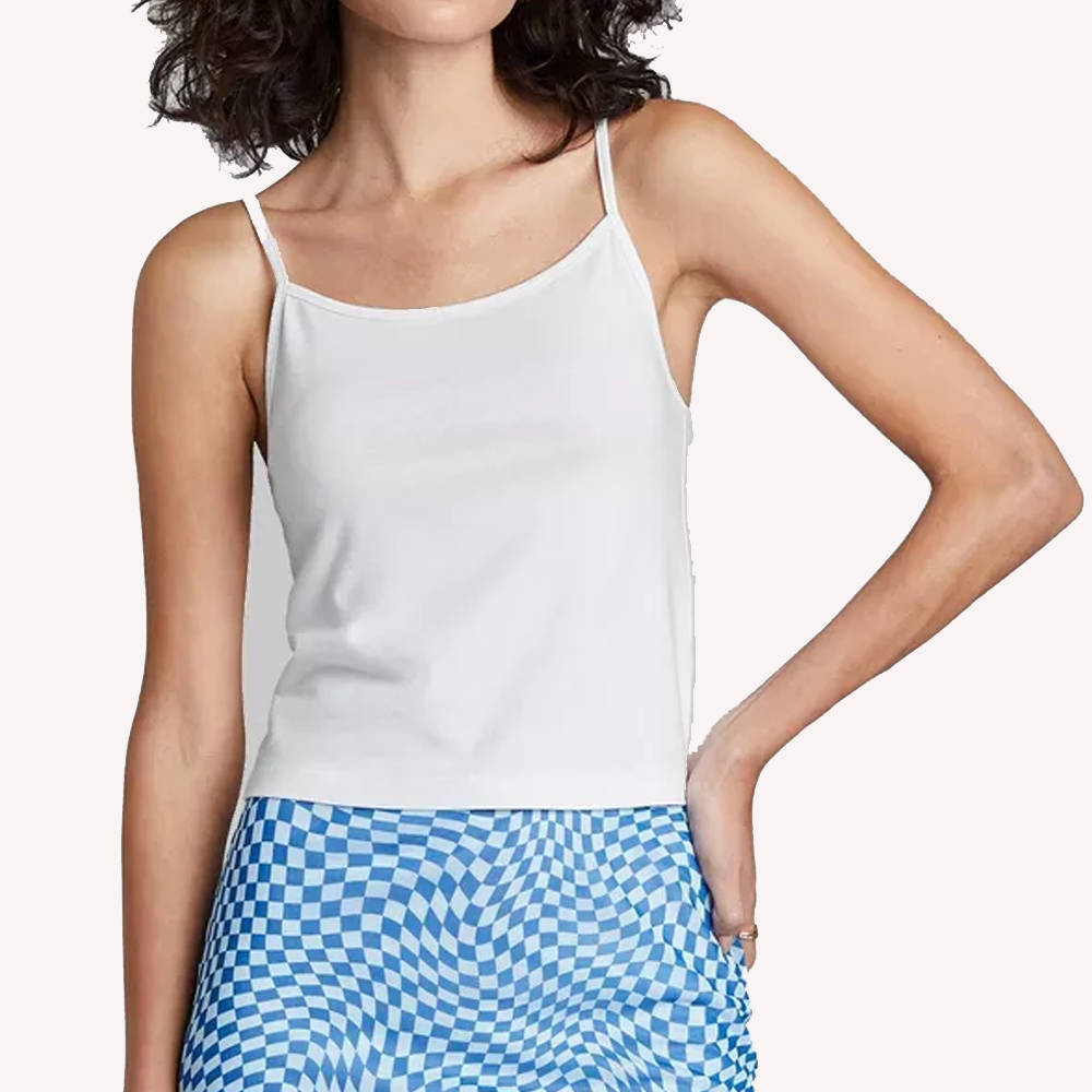 Women's Slim Fit Cropped Cami Tank Top Size XXS4X