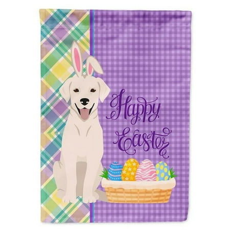 White Cream Labrador Retriever Easter Flag Garden Size 11.25 in x 15.5 in