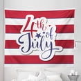 thumbnail image 1 of American Flag Design Tapestry, Independence Day for USA Joyful Celebration Lettering, Fabric Wall Hanging Decor for Bedroom Living Room Dorm, 5 Sizes, White Dark Pink Lavender, by Ambesonne, 1 of 1