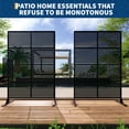 thumbnail image 6 of Accreate Freestanding Metal Privacy Screen Fence,Rustproof, Weather-Resistant, Easy Install,Modern Decorative Divider for Patio, Deck, Balcony, Garden, Indoor,Leaves, 6 of 8