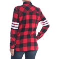 thumbnail image 2 of PROJECT/INDIGO $49 Womens New 1424 Red Plaid Striped Button Up Top S B+B, 2 of 2