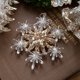 thumbnail image 4 of Acrylic Crystal Christmas Tree Ornaments 2025 Transparent Snowflake Hanging Pendant Decorations Home Garden New Year Props, 4 of 5