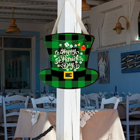 

YruYptpaln Irish Festival Door Number Stereoscopic Luminous Wood Hanging Decoration For Holiday Party Valentines Day Door