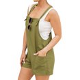 thumbnail image 4 of HUBERY Women Adjustable Straps Sleeveless Pocket Solid Color Shortall Romper, 4 of 5